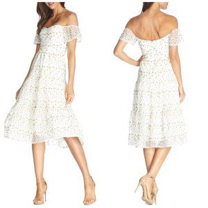 DRESS THE POPULATION River Embroidered Dress (L)